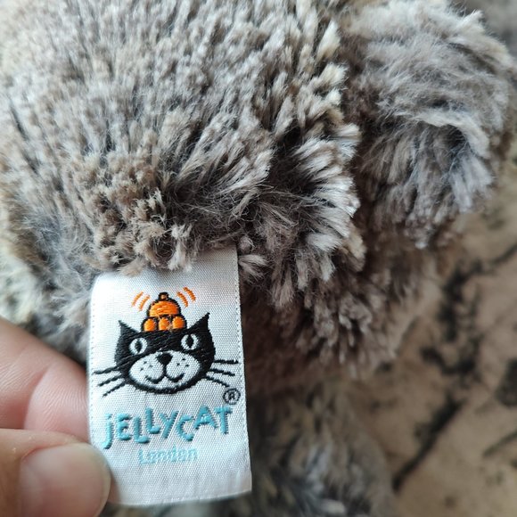 Jellycat Bunny Rabbit Plush Bashful Woodland Stuffed Animal Babe gray brown 11" - Picture 4 of 7